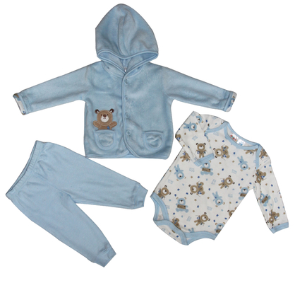 Comfortable Newborn Long Sleeve Bodysuit Baby Gear 3 Piece Set With Hat
