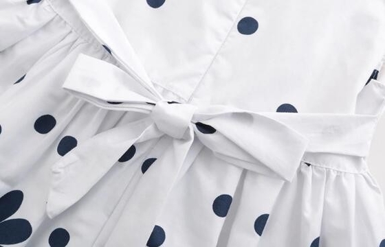 Summer Infant Baby Girl Dresses / Newborn Girl Dresses With Waistband And Prints