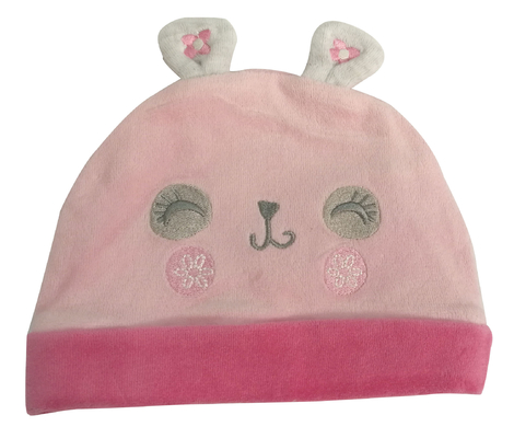 80%の綿20% Polyrsterの新生の赤ん坊は女の子の幼児冬の帽子の刺繍か印刷物をおおいます